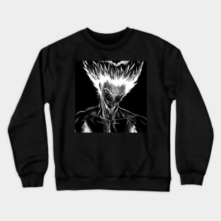 the mark of the wolves garou martial art expert in anime style ecopop in black Crewneck Sweatshirt